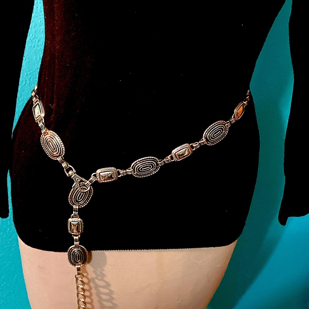 Silver colored Concho belt